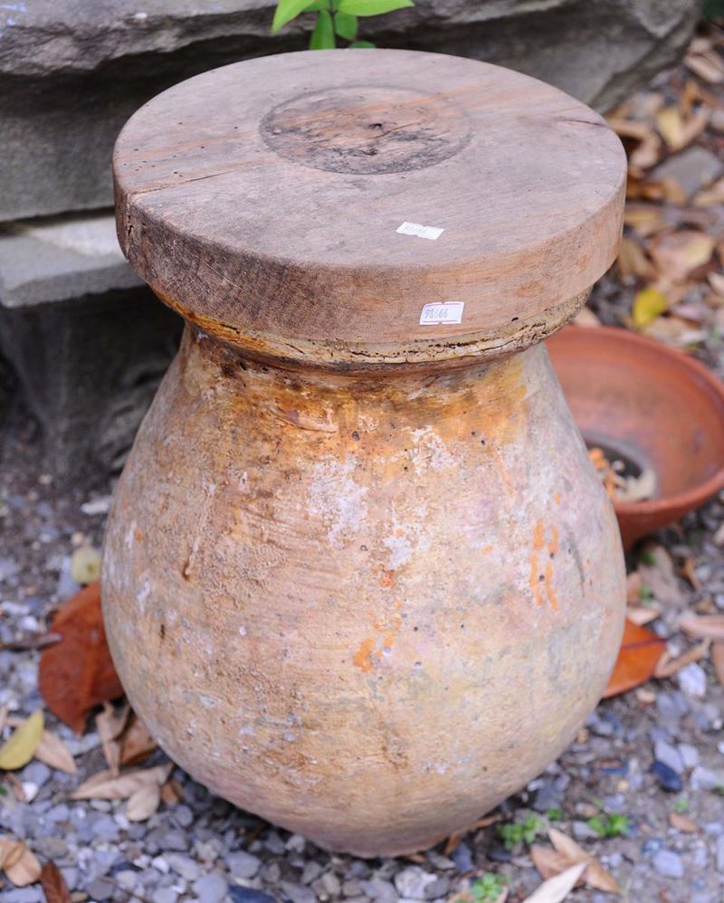 Antica giaretta genovese in terracotta  - Auction Antiquariato e Dipinti Antichi - Cambi Casa d'Aste