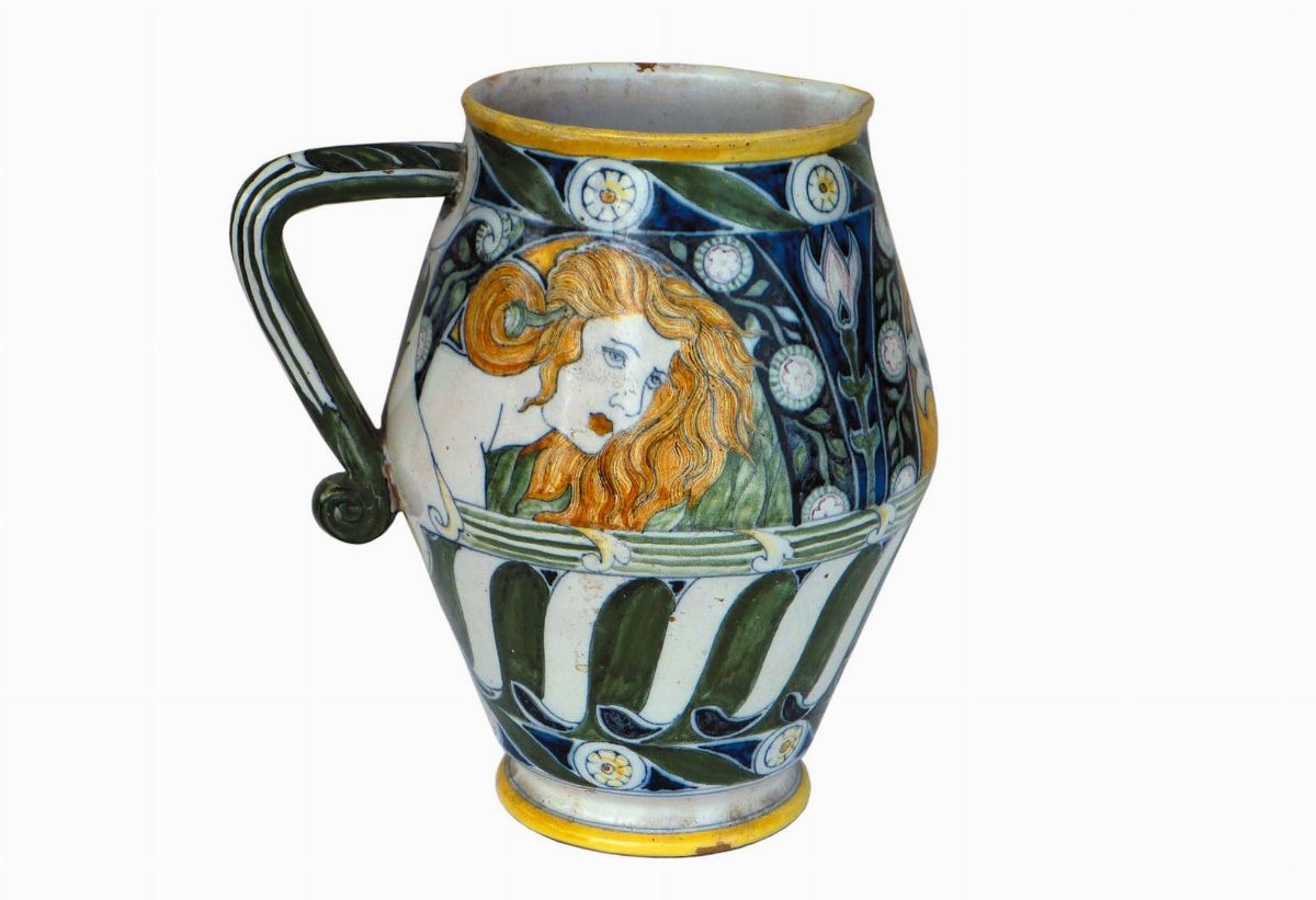 Galileo Chini - Arte della Ceramica - Firenzebrocca in Terracotta Maiolicata