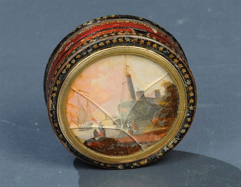 Piccola scatola con dipinto sottovetro  - Asta Antiquariato e Dipinti Antichi - Cambi Casa d'Aste