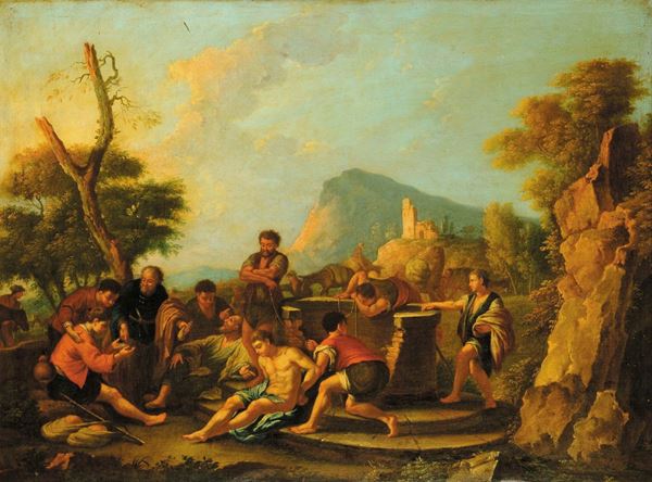 Scuola italiana del XVIII secolo Scena biblica