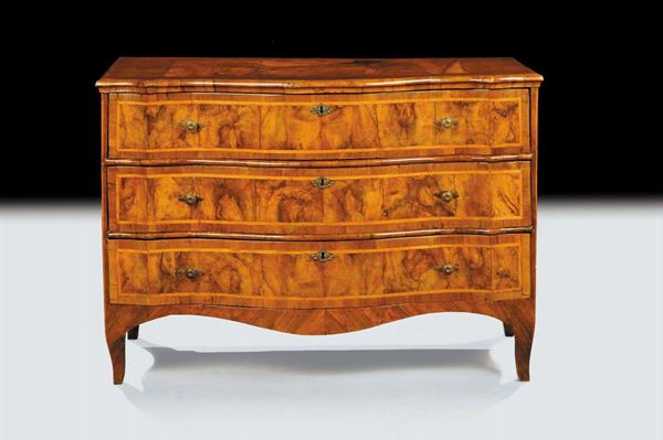 Cassettone a tre cassetti, Veneto seconda metˆ XVIII secolo