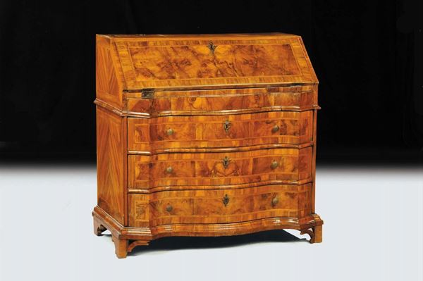 Cassettone a ribalta a tre cassetti, Veneto metˆ XVIII secolo