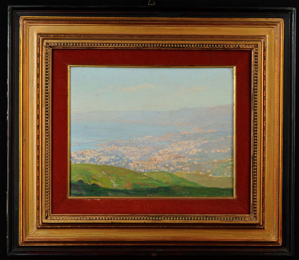 Amedeo Merello (1890-1979)panorama di Genova dal Monte Fasce