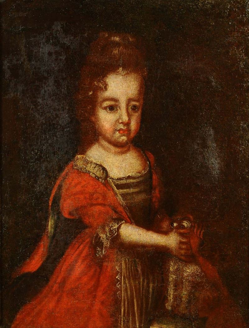Scuola del XVIII secolo Ritratto di bambina  - Auction Antiquariato e Dipinti Antichi - Cambi Casa d'Aste