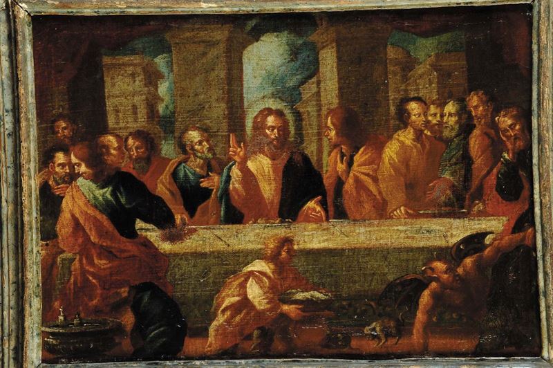 Scuola del XVIII secolo Ultima cena  - Auction Antiquariato e Dipinti Antichi - Cambi Casa d'Aste