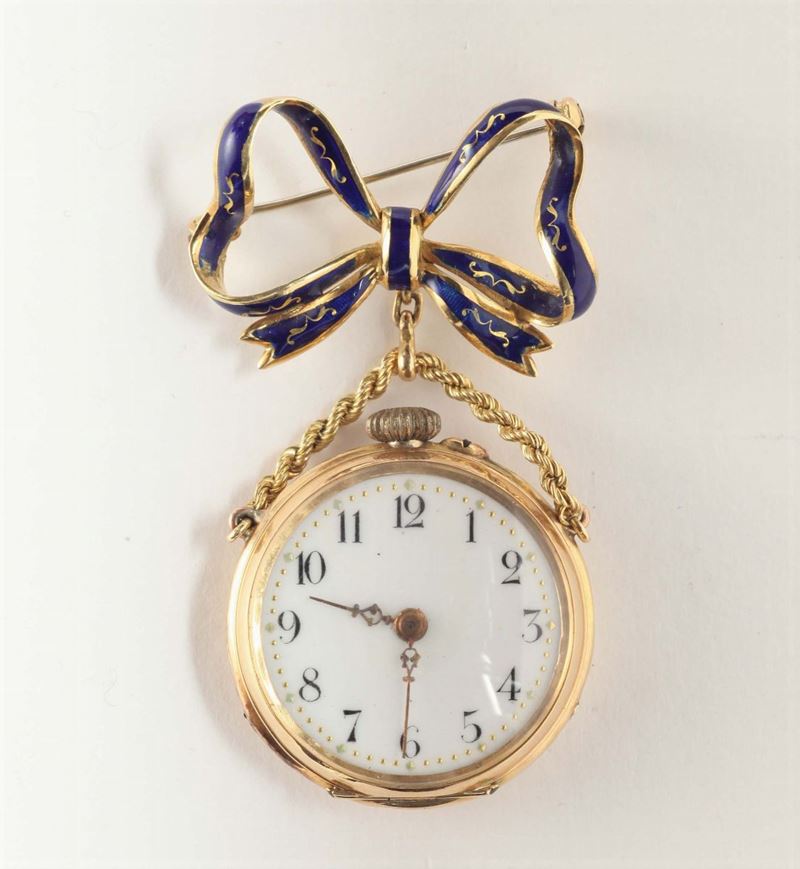 Orologio/spilla  - Auction Ancient and Contemporary Clocks and Jewels - Cambi Casa d'Aste