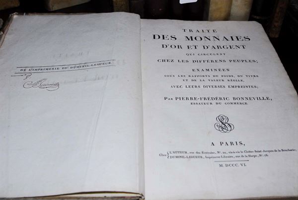 Pierre Frédréric Bonneville Traité des monnaies d’or et d’argent en circulation chez les différents peuples …, 1806
