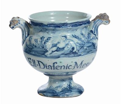 Vaso da Elettuari in Maiolica, Savona XVIII Secolo