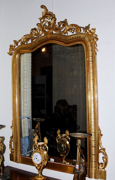 Caminiera Dorata Luigi Filippo, XIX Secolo