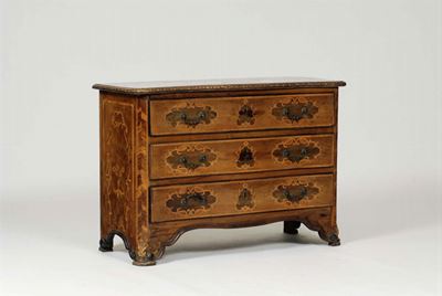 Cassettone Luigi XIV a Tre Cassetti, Piemonte XVIII Secolo
