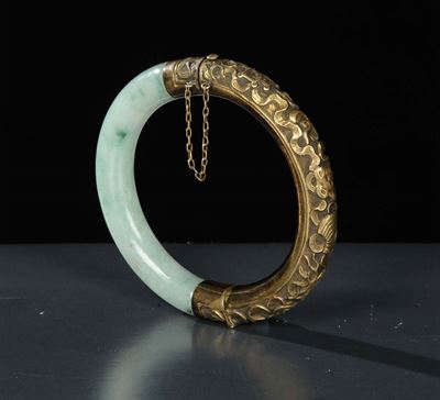 Bracciale in Argento e Giadeite, Cina XX Secolo