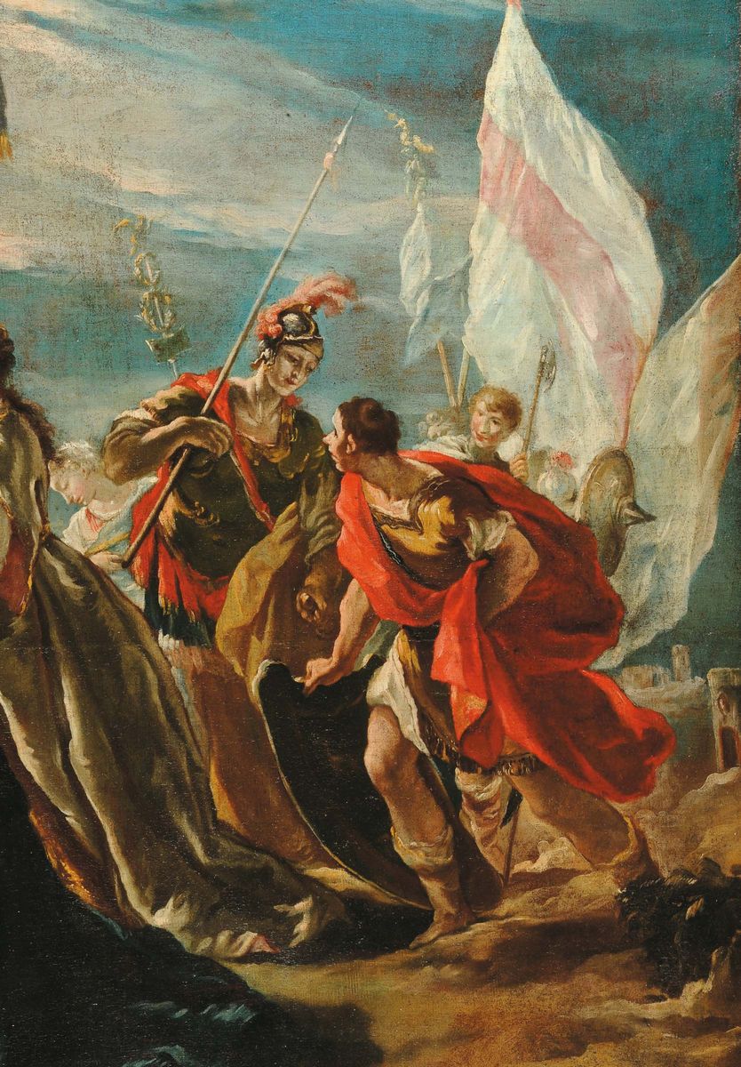Giovanni Antonio Guardi (vienna 1698/99 - Venezia 1760)la Clemenza di Scipione