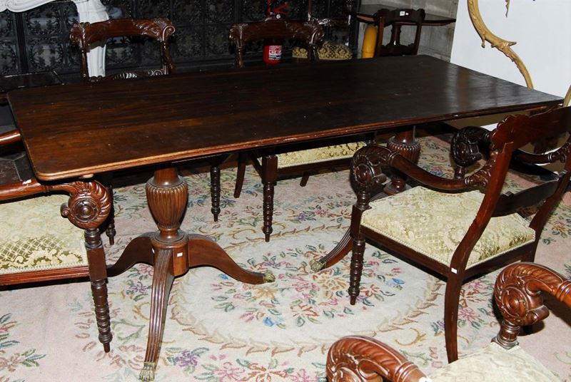 Tavolo in stile inglese, XX secolo  - Auction Antiquariato, Argenti e Dipinti Antichi - Cambi Casa d'Aste