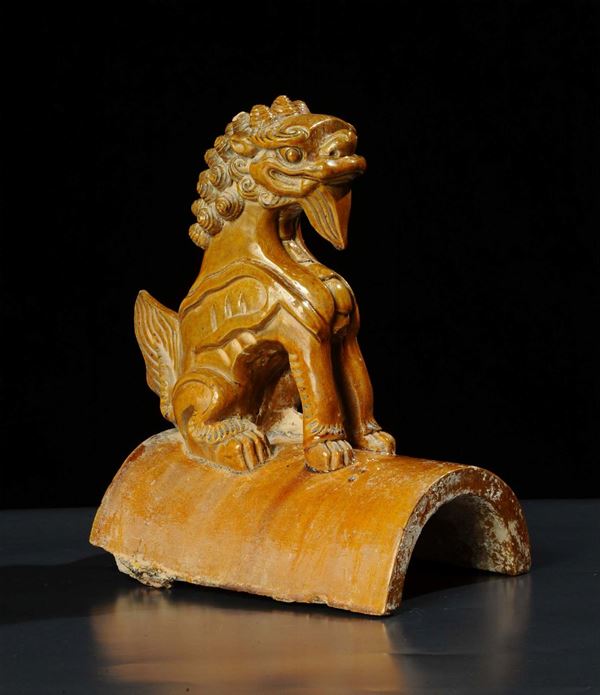 Terracotta raffigurante cane di Pho, Cina XX secolo