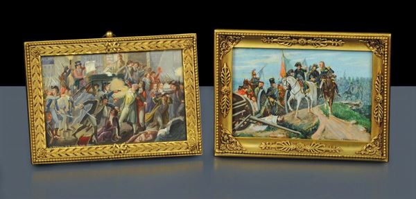 Anonimo del XIX secolo Scene napoleoniche