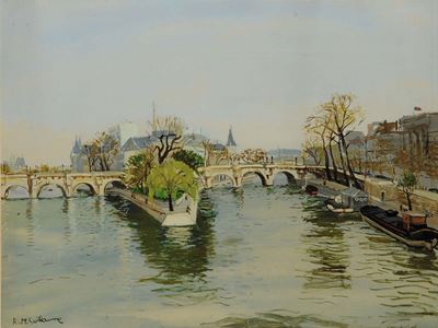 r.M. Guillaume (attivo 1893-1924)veduta della Senna
