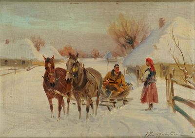 F. Zygmuntowiczpaesaggio Innevato