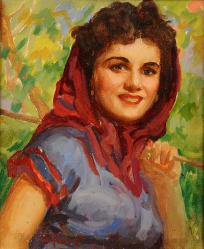 Giuseppe Tomè (1887-1958)ritratto di Ragazza