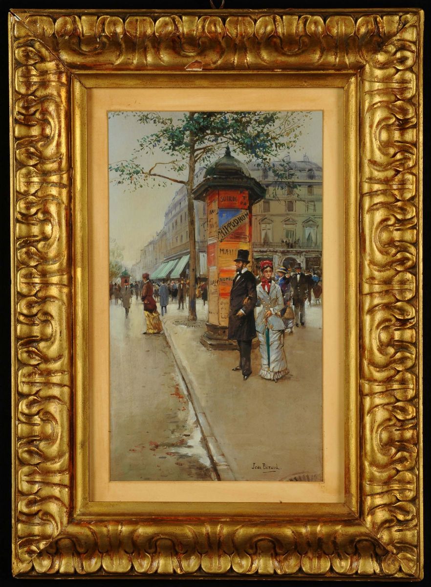 Jean Beraud (1849-1935)scorcio di Strada Parigina