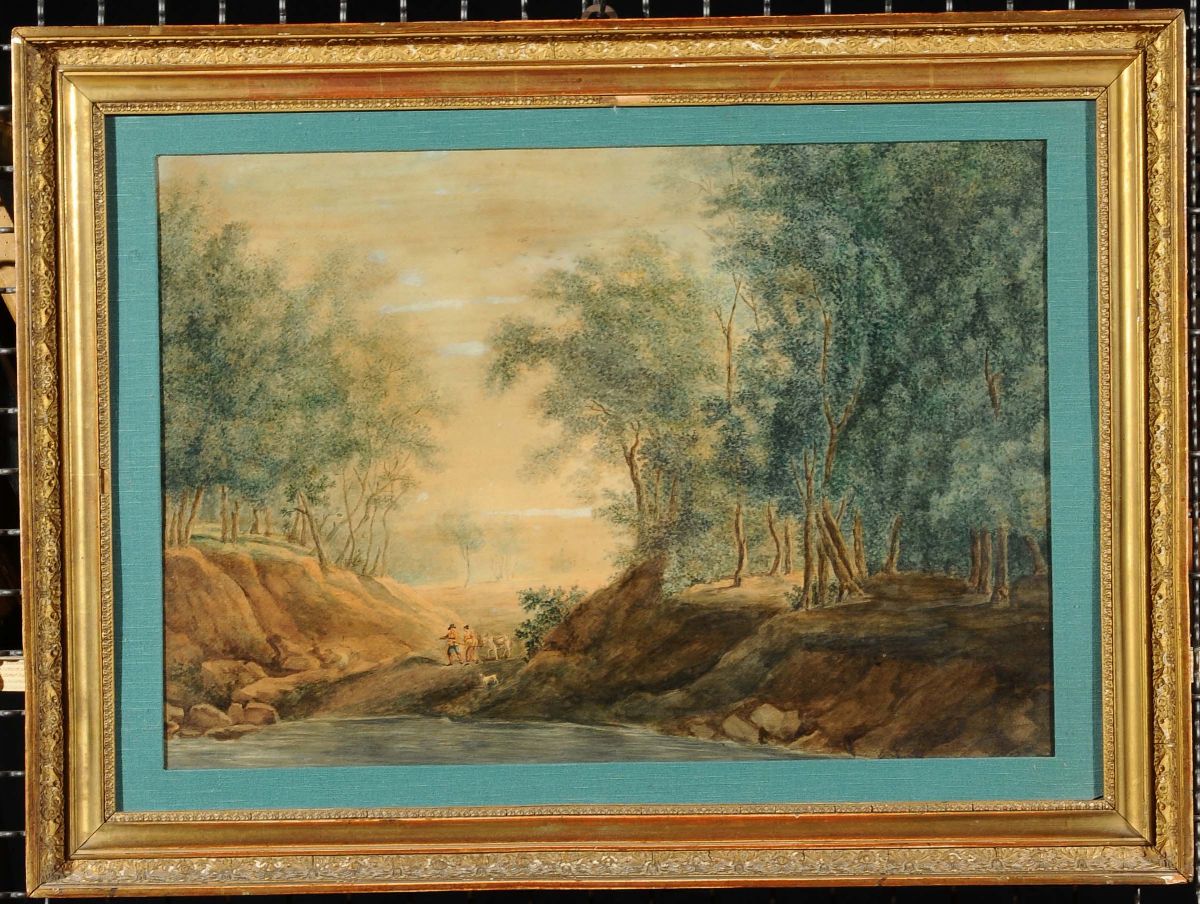 Anonimo del XIX Secolopaesaggio con Figure