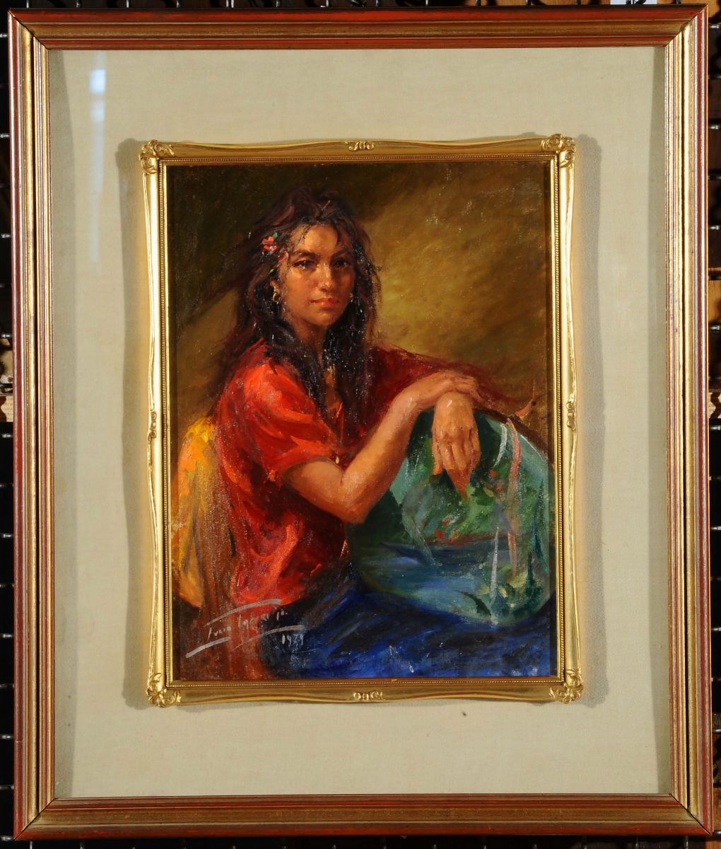 Lucio Tafuri (1941)ragazza con Tamburello, 1979