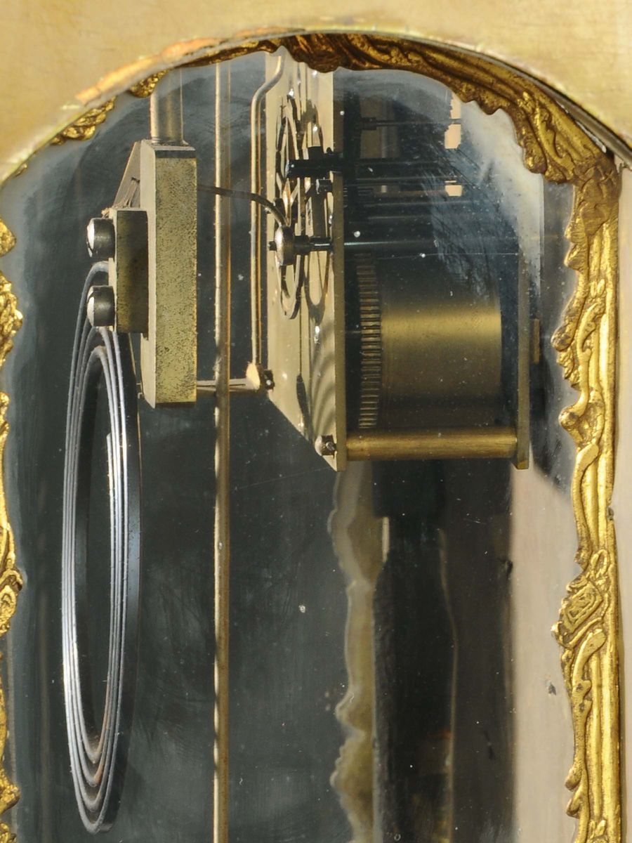 Orologio Cartel Napoleone III in Legno Laccato, Firmato Gaudin, Francia Fine XIX Secolo
