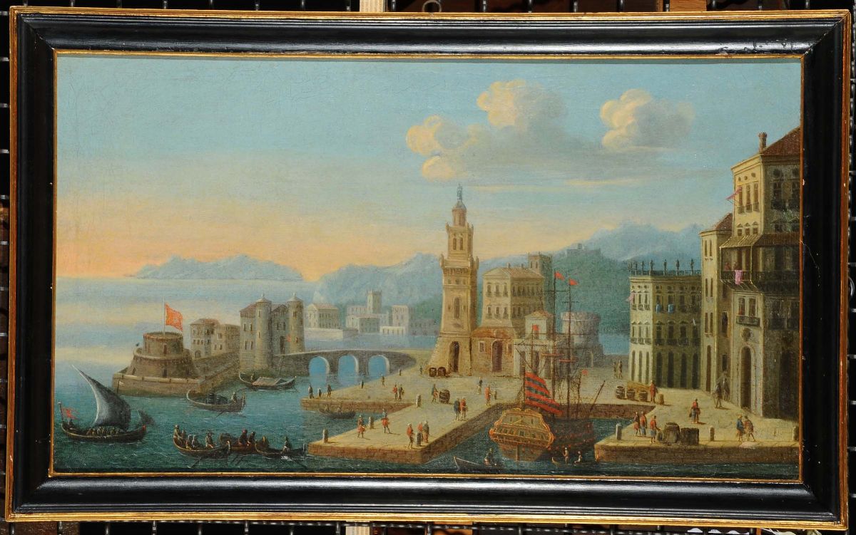 Orazio Grevenbroeck (1670-1743), Cerchia Diveduta Fantastica di Cittˆ Portuale