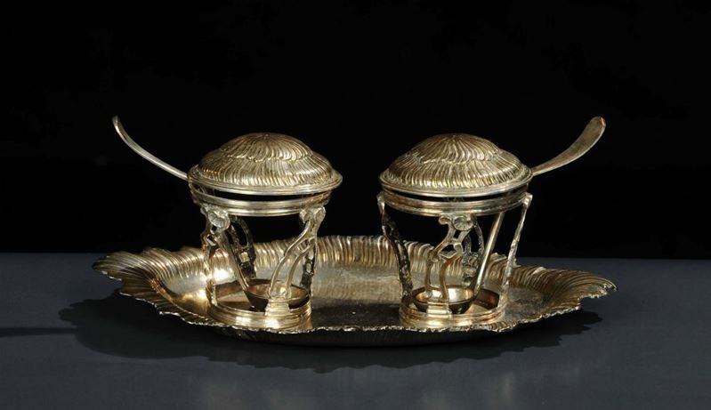 Mostardiera Luigi XV in argento, Torino XVIII secolo  - Auction Antiquariato, Argenti e Dipinti Antichi - Cambi Casa d'Aste