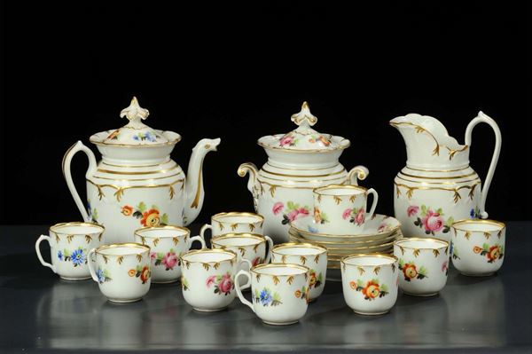 Servizio da caff Luigi Filippo in porcellana