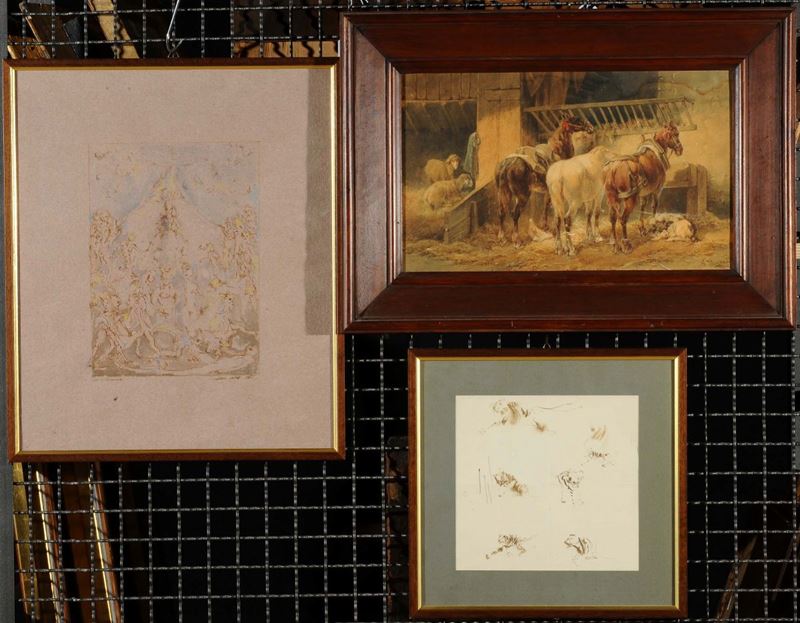 S. Mazza Cavalli nella stalla  - Auction Antiquariato, Argenti e Dipinti Antichi - Cambi Casa d'Aste