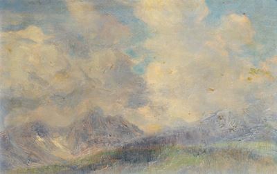 Beppe Ciardi (1875-1932)paesaggio Montano di Sappada