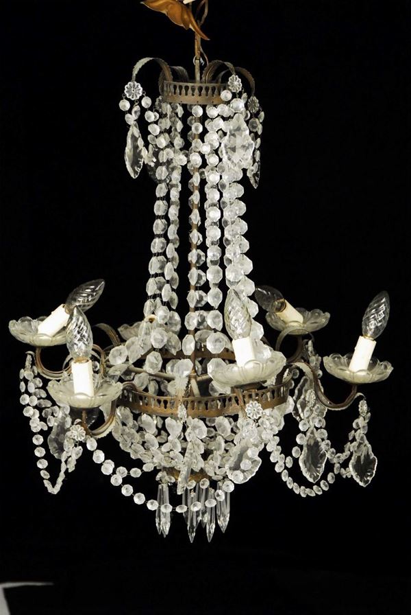 Lotto composto da cinque lampadarietti, XIX-XX secolo