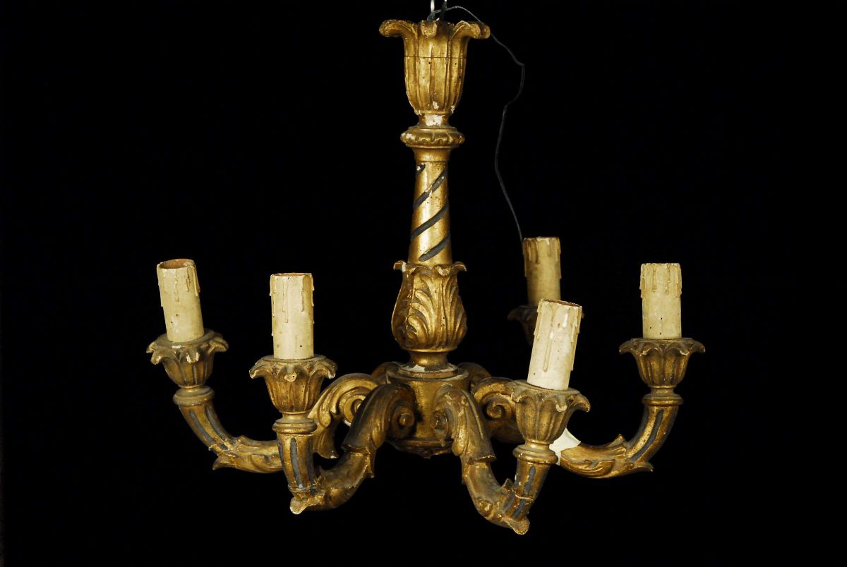 Lotto Composto da Cinque Lampadarietti, XIX-XX Secolo