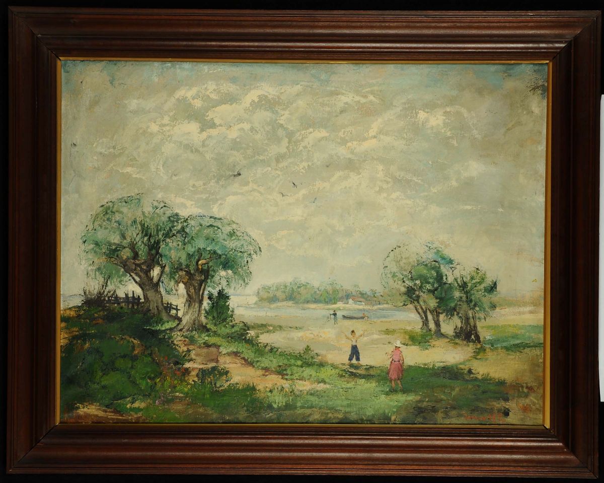 Antal Jancsek (1907-1985)fanciulli al Lago