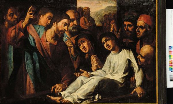 Lazzaro Tavarone (1556-1640), ambito di La Resurrezione di Lazzaro
