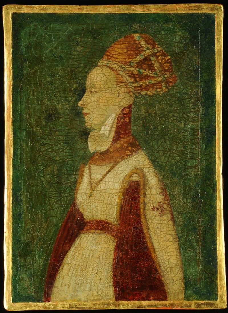 Anonimo del XX secolo Dama di profilo  - Auction Antiquariato, Argenti e Dipinti Antichi - Cambi Casa d'Aste