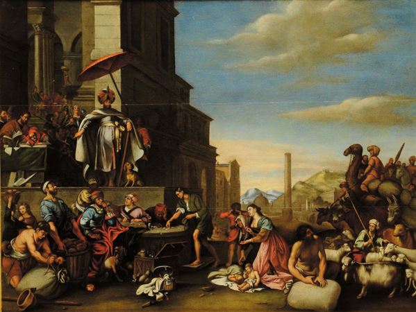 Scuola Toscana del XVIII secolo Pagamento del tributo