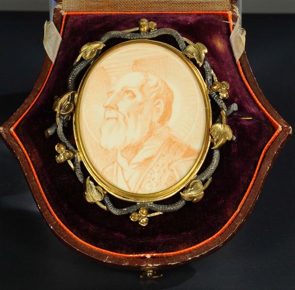 Miniatura raffigurante Santo in custodia