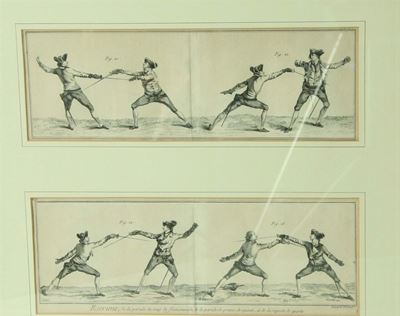 Due Incisioni con Gioco della Scherma