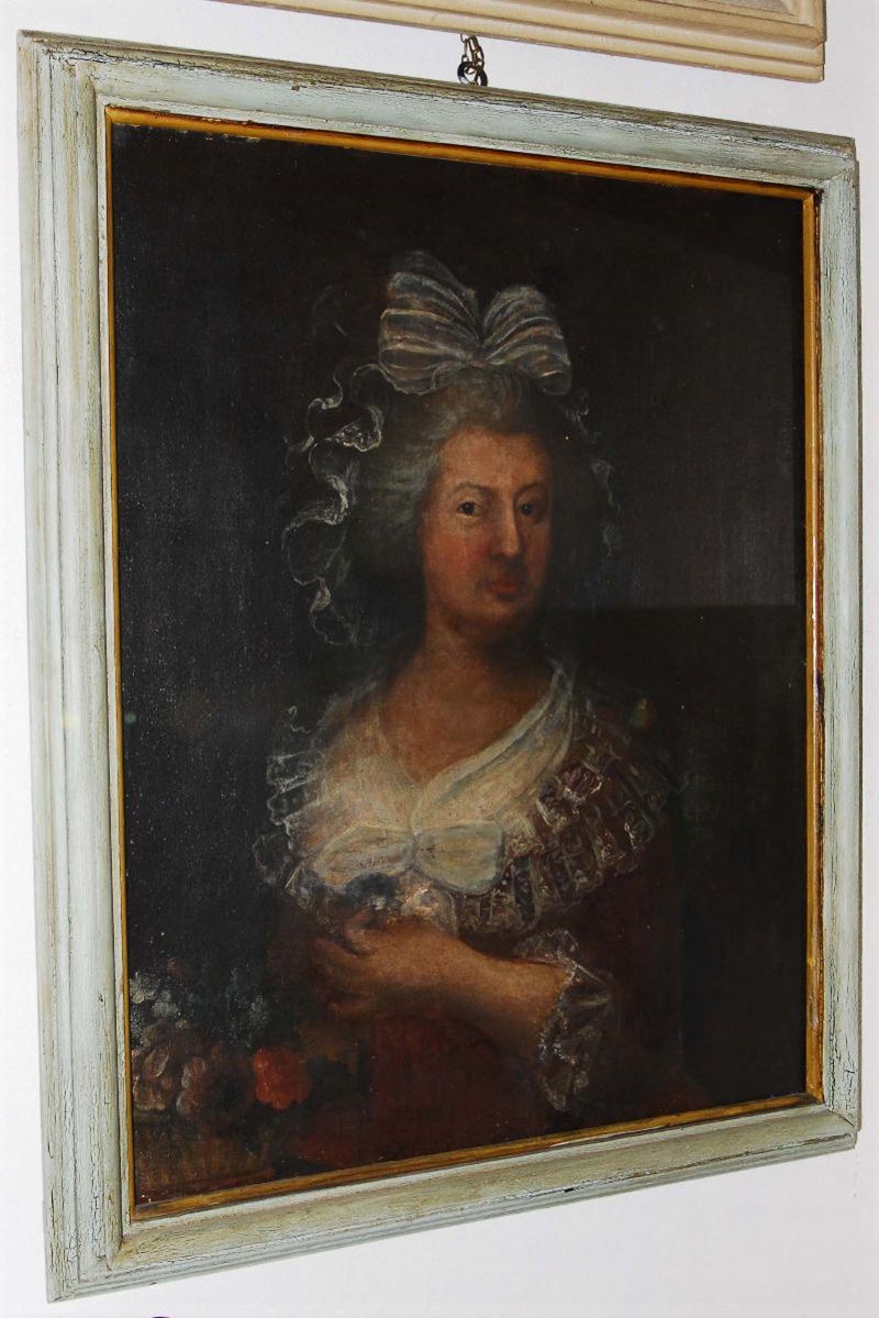 Scuola del XIX secolo Ritratto femminile  - Asta Antiquariato, Argenti e Dipinti Antichi - Cambi Casa d'Aste