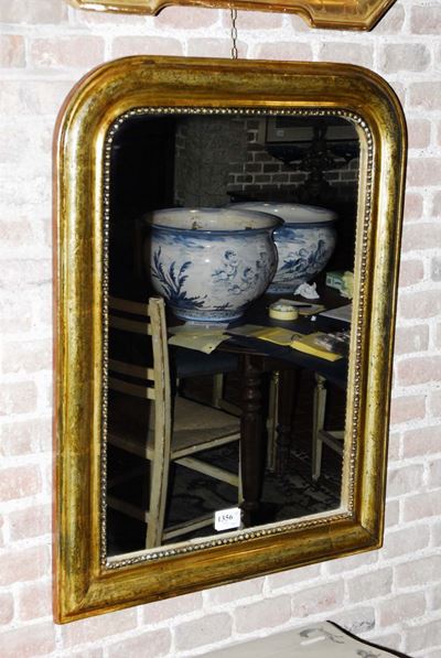 Specchiera in Legno Dorato, XIX Secolo
