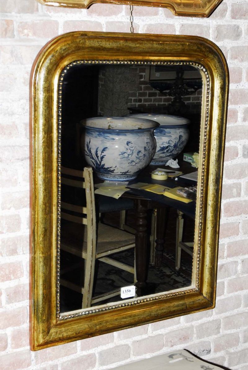 Specchiera in legno dorato, XIX secolo  - Asta Antiquariato, Argenti e Dipinti Antichi - Cambi Casa d'Aste