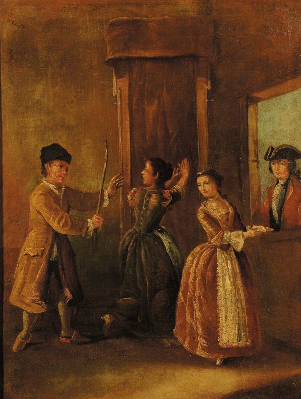 Scuola del XVIII secolo Scena galante