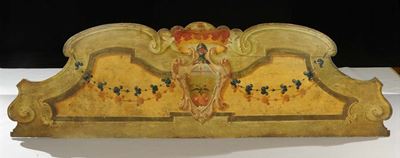 Testiera di Letto in Legno Dipinto, Fine XVIII Secolo