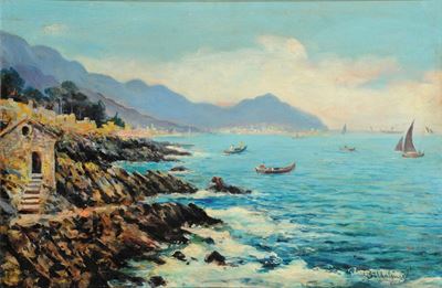 Guglielmo Baldassini (1885-1952)veduta di Genova