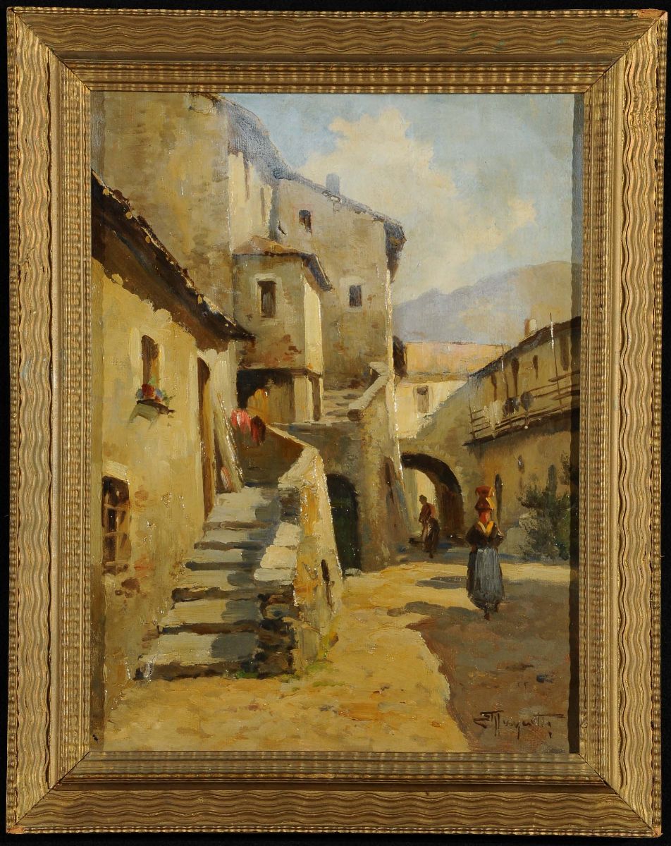 Ercole Magrotti (1890-1967)scorcio di Paese Scorcio di Paese