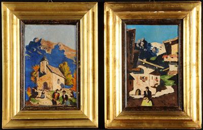 Alfons Walde (1891-1958), Attribuito Apaesaggio Montano Paesaggio Montano