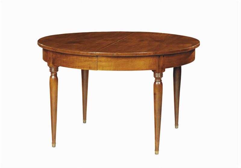 Tavolo da pranzo allungabile in noce, XIX secolo  - Auction Antiques and Old Masters - Cambi Casa d'Aste
