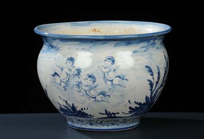 Cachepot in Ceramica Firmato B.viglietti, Albisola 1991