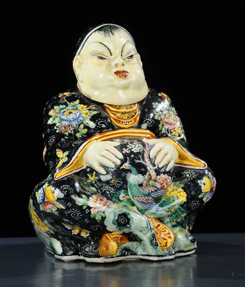 Personaggio orientale in ceramica  - Asta Antiquariato, Argenti e Dipinti Antichi - Cambi Casa d'Aste